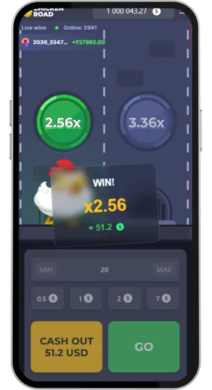Chicken Road bonus spelet i full gång med spelaren i full kontroll över varje hopp